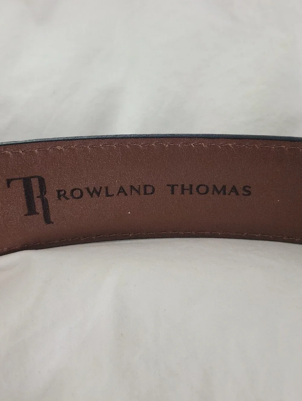 Rowland Thomas Nexbelt Navy Blue Italian Leather Silver Buckle